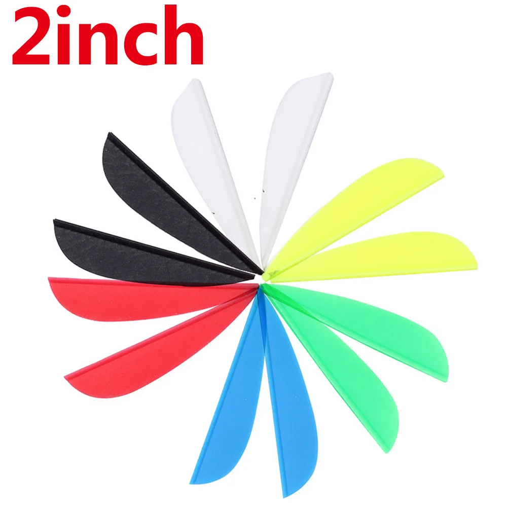100 шт. 2 дюйма пластиковые перьевые лопатки со стрелками Флетчинг для