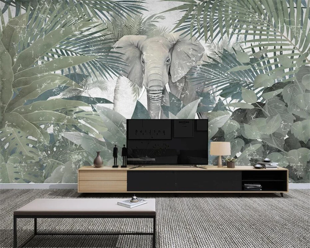 Настенные 3D обои beibehang на заказ современные HD с тропическими растениями