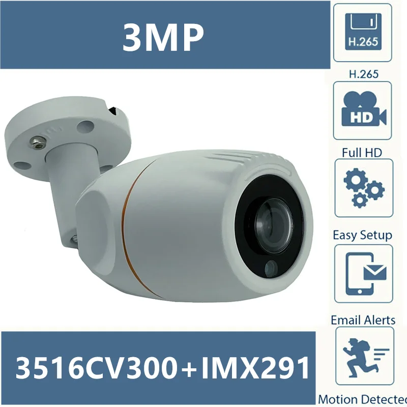 Камера Sony IMX291 + 3516C StarLight FishEye Panorama IP Bullet IP66 наружная Низкая освещенность 1080P/3MP Onvif CMS