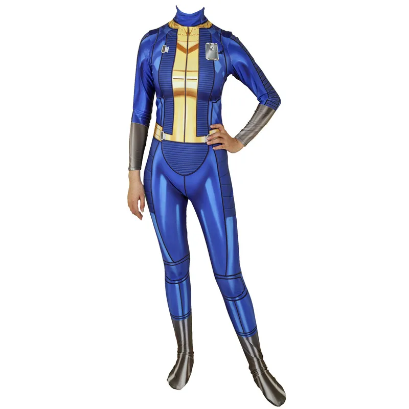 Fallout 4 vedle костюм косплей костюм Zentai боди костюм комбинезоны Хэллоуин