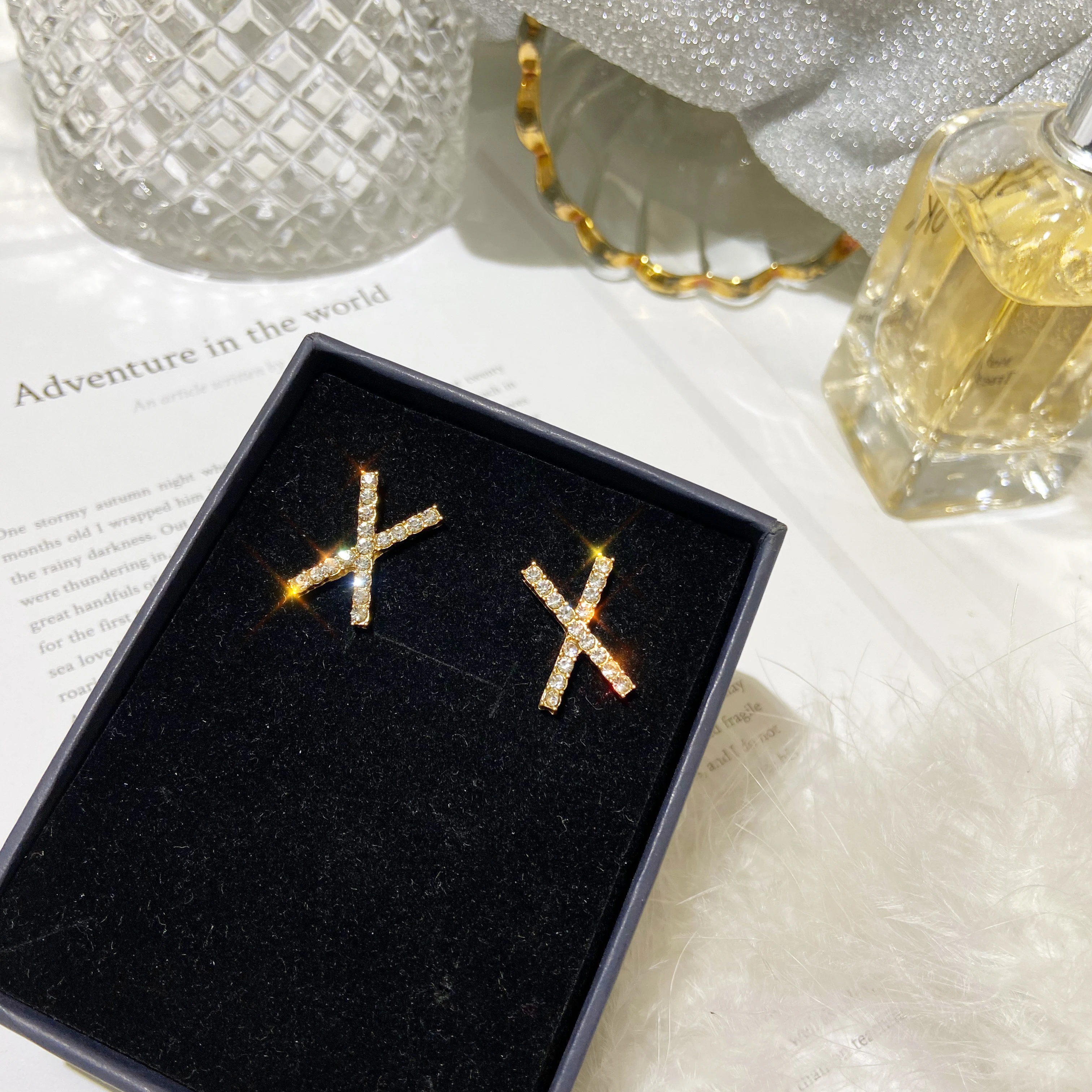 Женские свадебные серьги элегантные с кристаллами модные ювелирные