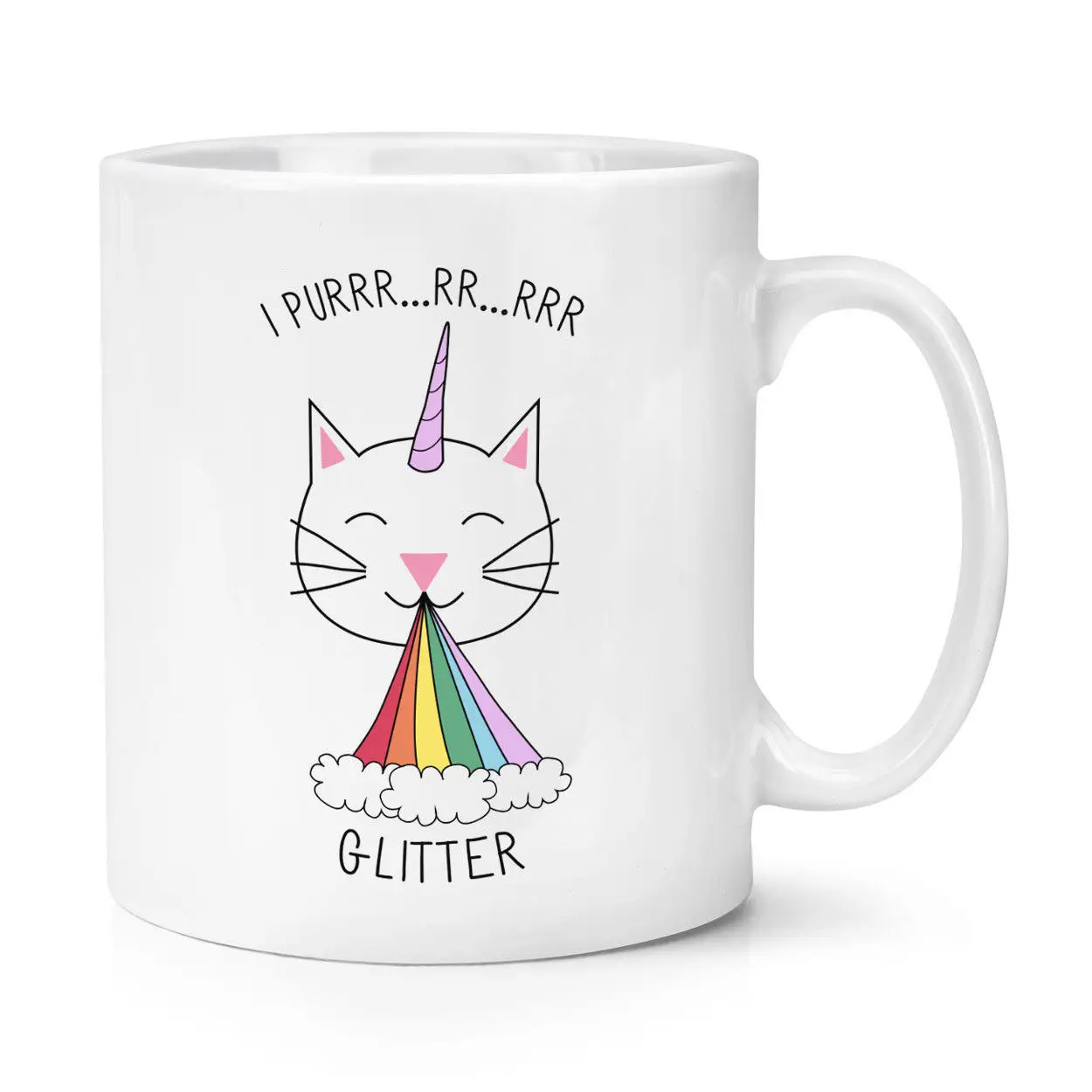 CATICORN I PURR блестящая чашка Единорог животное Crazy Cat Дамская чашка|Кружки| |