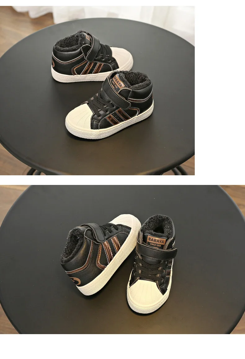 Babaya Kids Boots for Girl Children Shoes Boys Winter New Baby Winter Shoes Girls Snow Cotton Boots Plus Velvet Thickening