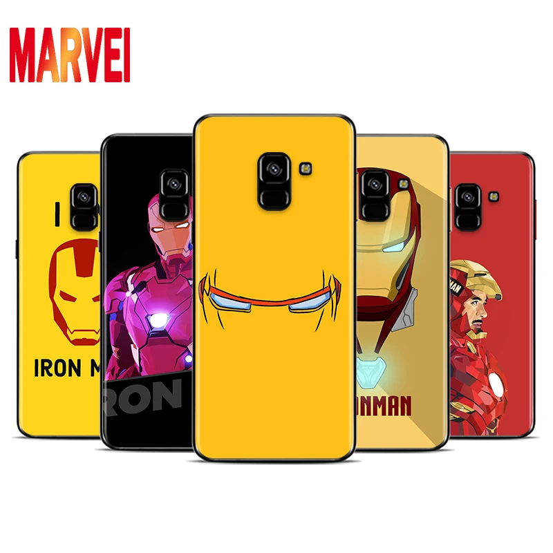 

Fashion Iron Man Art Soft TPU For Samsung Galaxy A8 A9 A7 A750 A6 A5 A3 A6S A8S Star Plus 2016 2017 2018 Black Phone Case