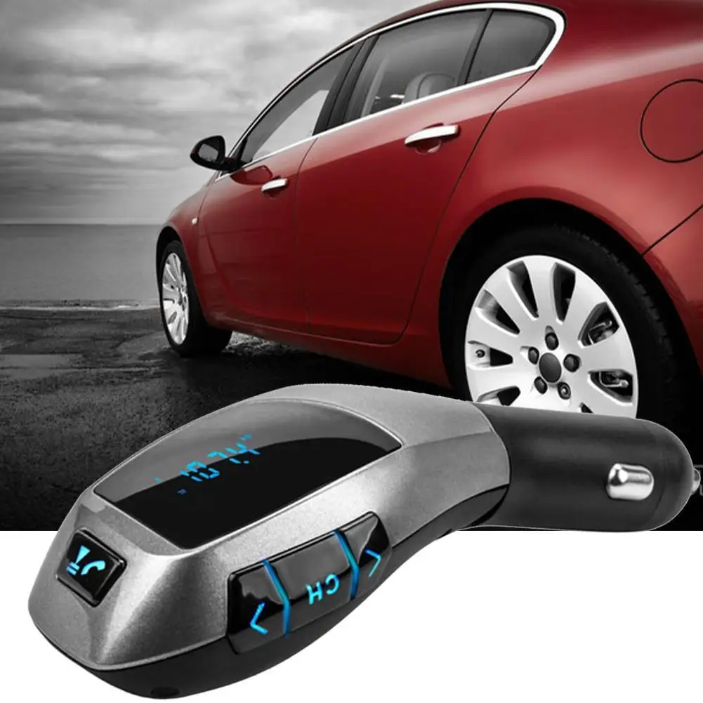 FM передатчик Mp3 плеер USB громкой связи Bluetooth гарнитура для Беспроводной работы при