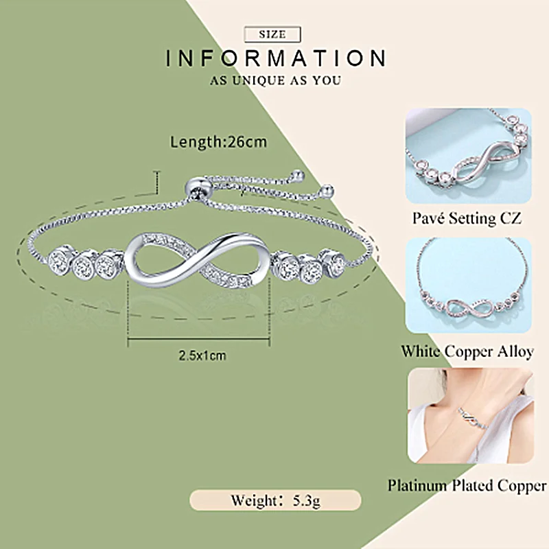 Хит продаж популярный серебряный браслет бесконечная любовь бант бесконечность