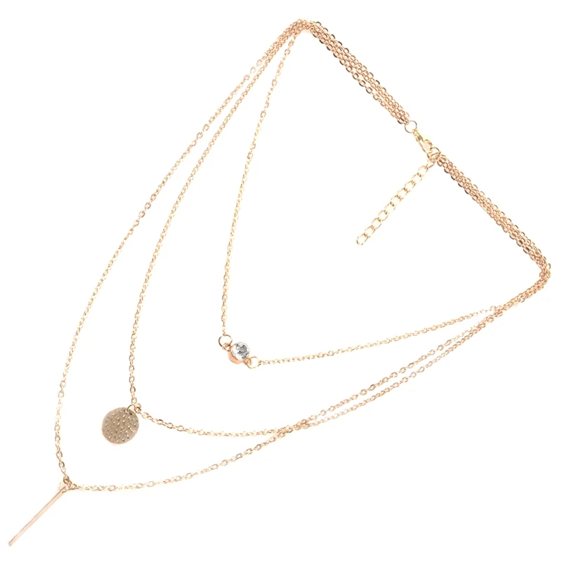 

Ladies Necklace Collar Multi Row Necklace Choker Necklace (I)