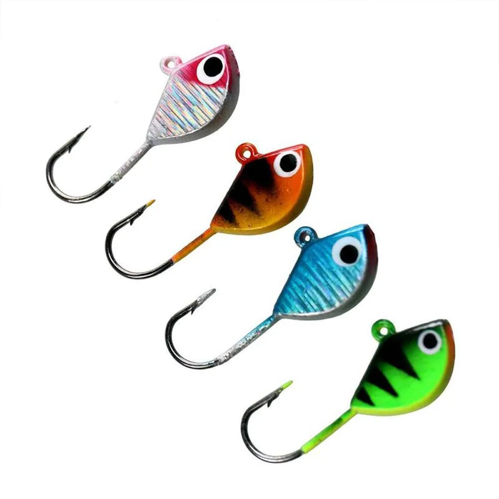 

26PCS/Lot Ice Fishing Lure Set Fishing Hook Drop Ice Jig With An Eyelet Winter Fishing Hook Accessories Ice Fishing Jigs Box