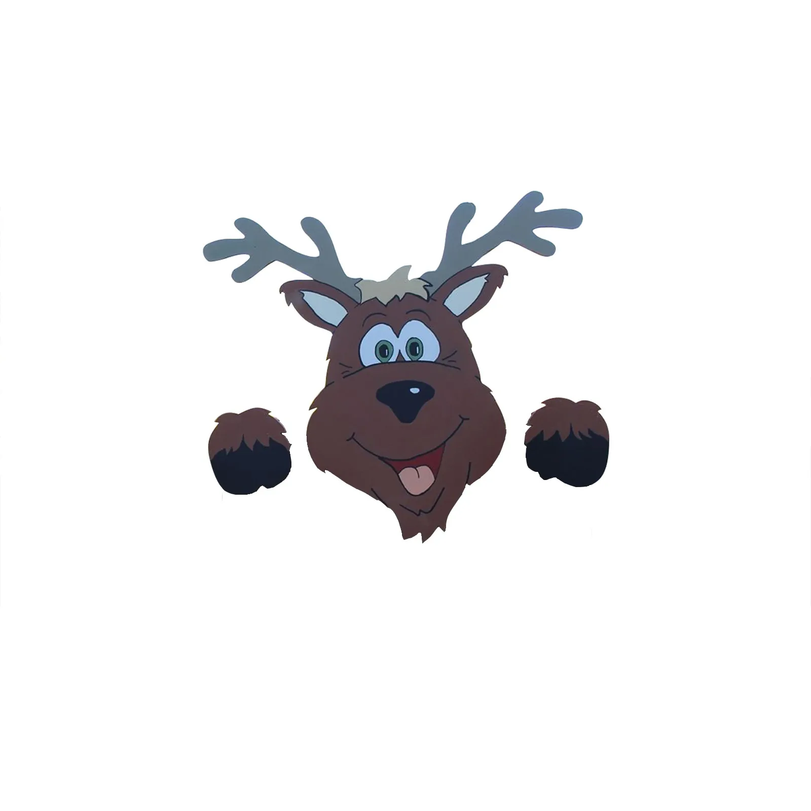 Christmas Garden Ornaments Fence Decorations Charming Home Decor Peeks At Santa's Elk Suitable For Parking | Дом и сад