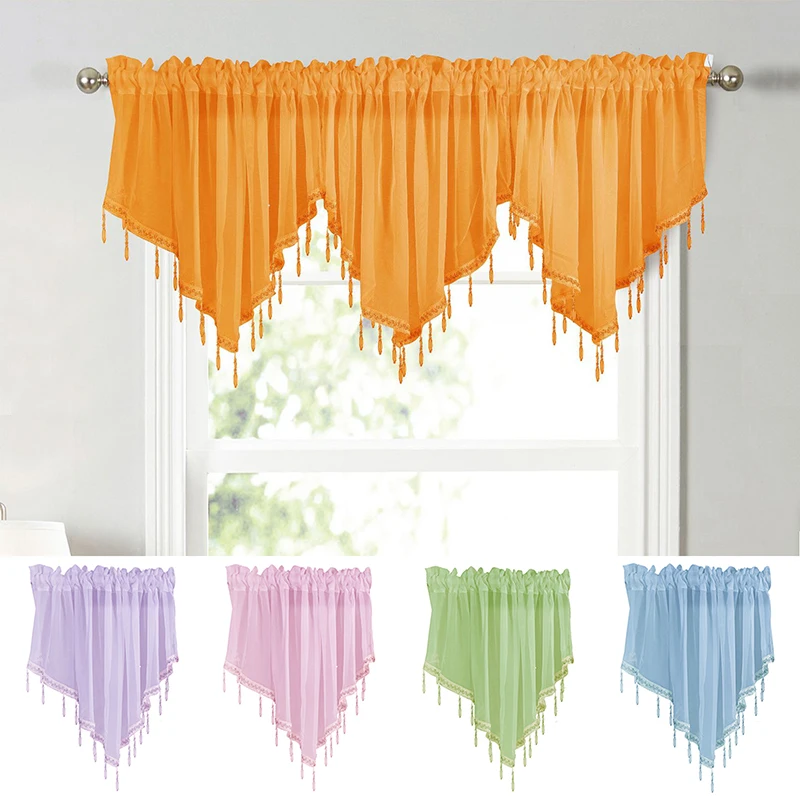 

Drape Living Room Window Curtain Triangle Shape Home Decor Drapes Modern Valance Countryside Curtains in Living Room