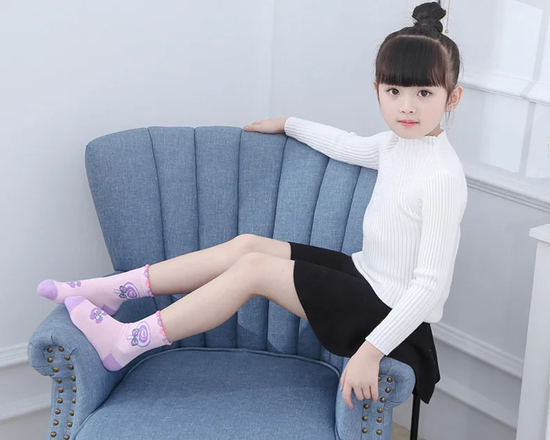 5 пар/лот Сезон весна осень высокого качества для девочек носки из хлопка