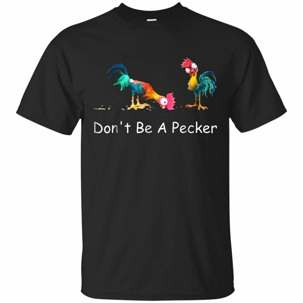 Черная футболка с короткими рукавами и принтом Dont Be A Pecker для влюбленных S 3Xl лидер