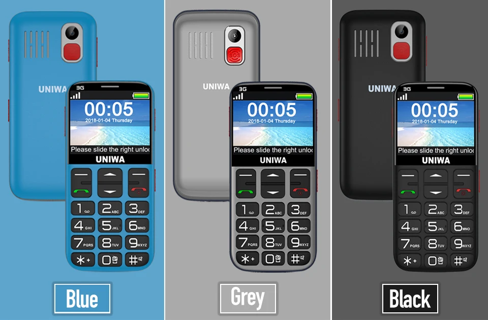 UNIWA V808G английская русская клавиатура 10 дней в режиме ожидания 3g WCDMA сильный фонарь Мобильный телефон большой SOS 3g мобильный телефон