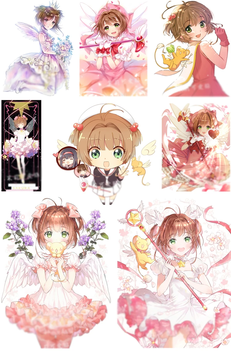 1 шт. милые аниме мультфильм Cardcaptor Сакура печать чемодан наклейки Косплей Prop