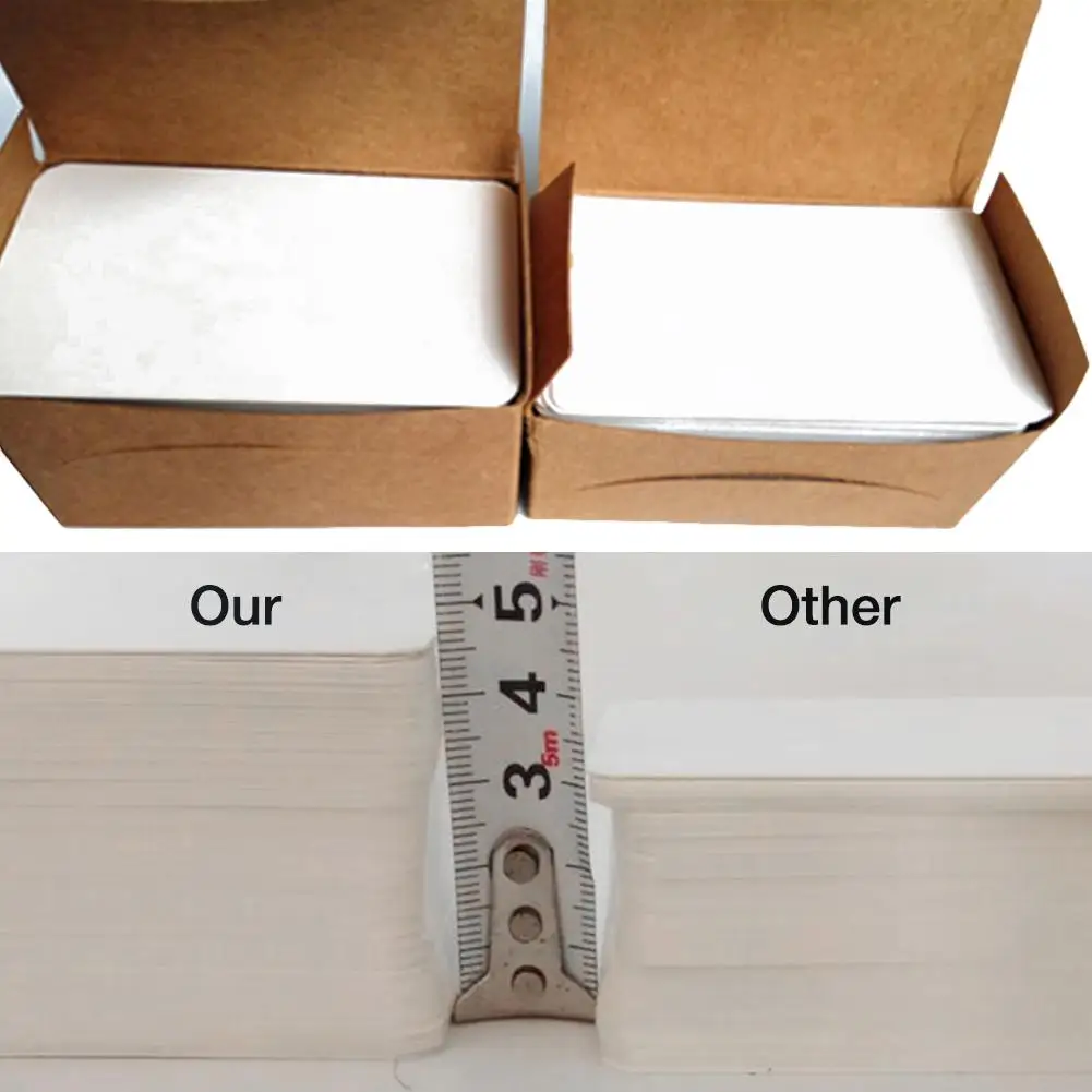100/200 Pcs Playing Card Blank Hard Paper DIY Board Game Postcard Handmade Wallpaper Postcards Message White | Спорт и развлечения