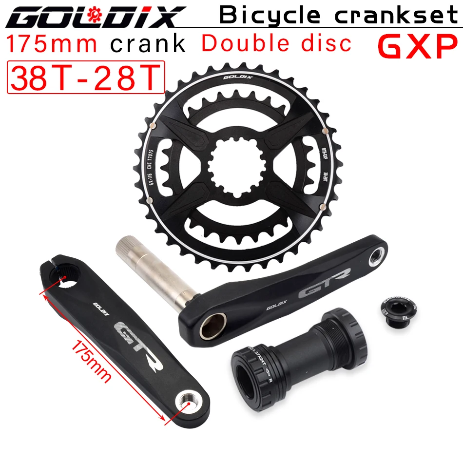 Fahrrad курбеко Новый GOLDIX MTB GXP курбеко алюминиевый Legierung Mit Boden Kurbel170crank platte гниению 32T34T36T38T шатуны Системы cnc - изображение