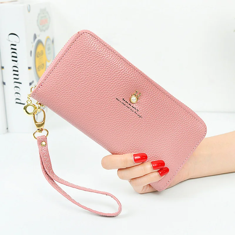 Женский Длинный клатч кошельки для женщин модная сумка из искусственной кожи