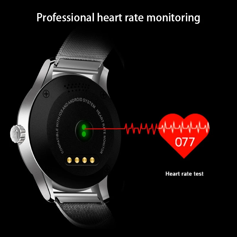 Смарт-часы K88H мониторинг пульса ультра-тонкий диск сна в режиме реального