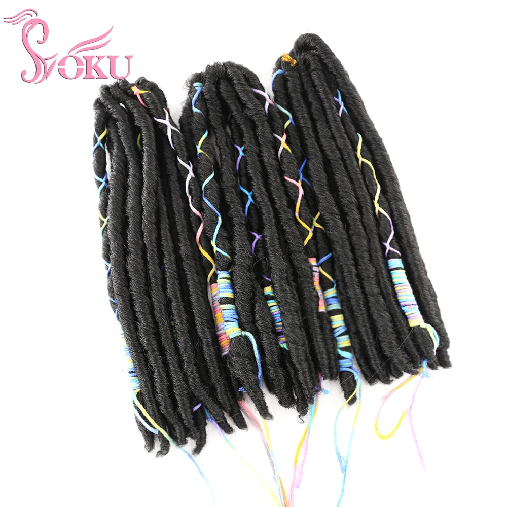 SOKU искусственные локоны в стиле Crochet на крючках косички синтетика волосы
