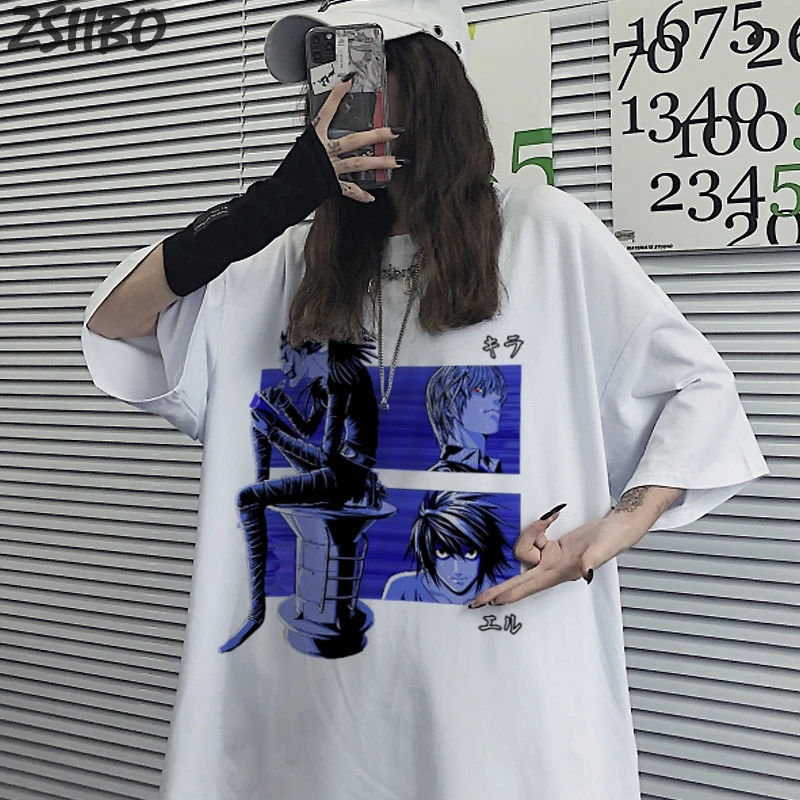 Новинка Death Note Shinigami Ryuk унисекс с рисунком из аниме футболка крутые женские