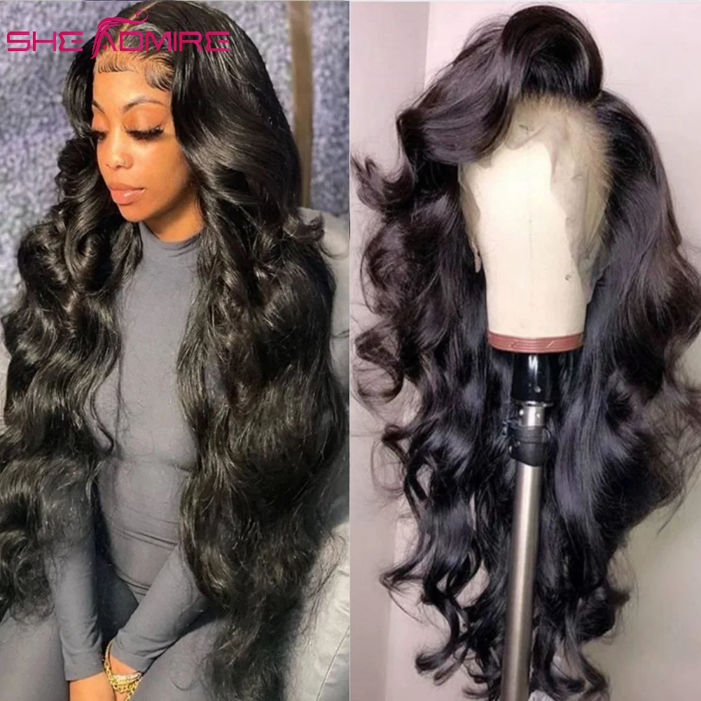 Loose Wave Lace Front Wigs 13x4 She Admire Long Brazilian Human Hair Wig For Black women Transparent Short Bob Lace Frontal Wigs