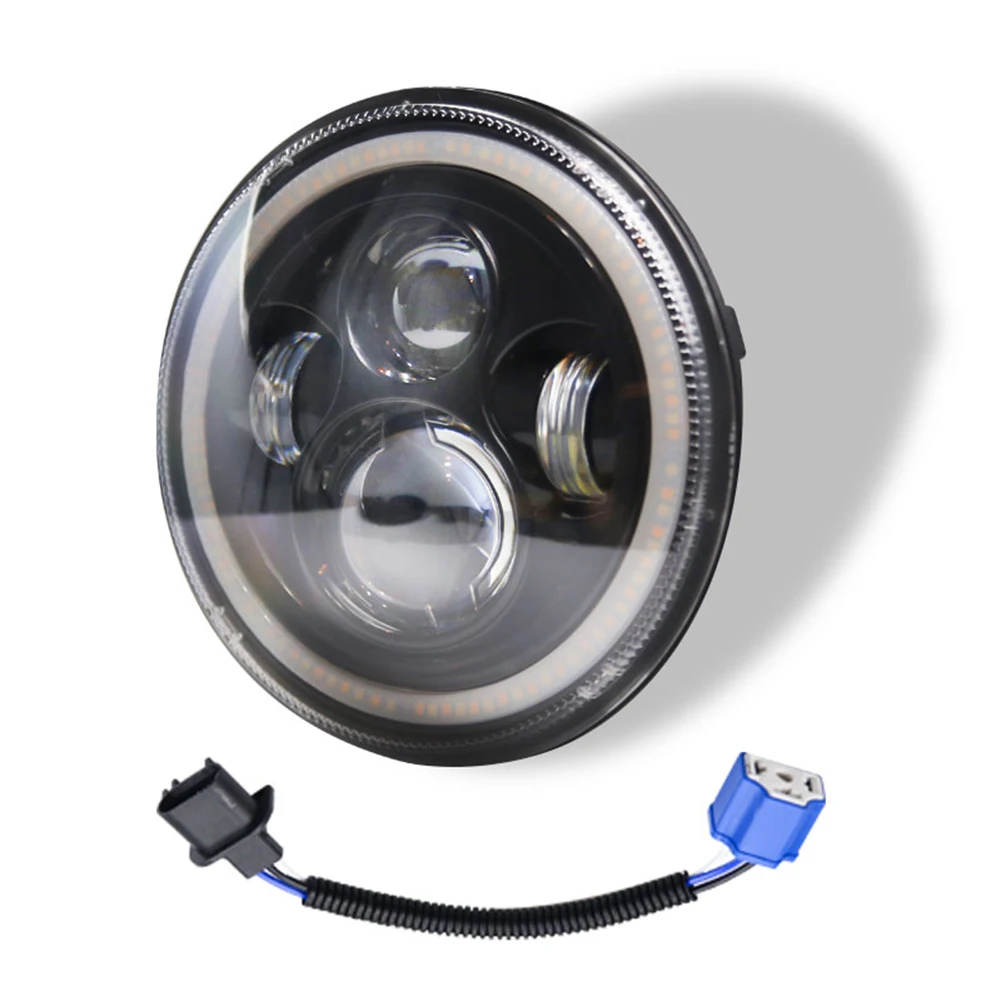 

140W 7 inches 6000k White 3000K Golden Light LED Angle Eye for Jeep Wrangler
