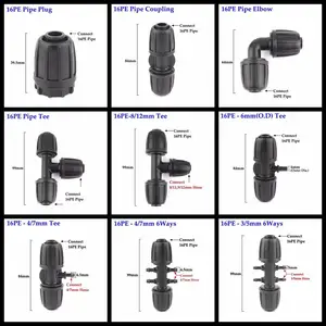 2 шт 16 мм орошение PE трубы соединители ЗАМОК гайки садовый водный соединитель сельскохозяйственный трубопровод для полива шланга фитинги трубные соединения