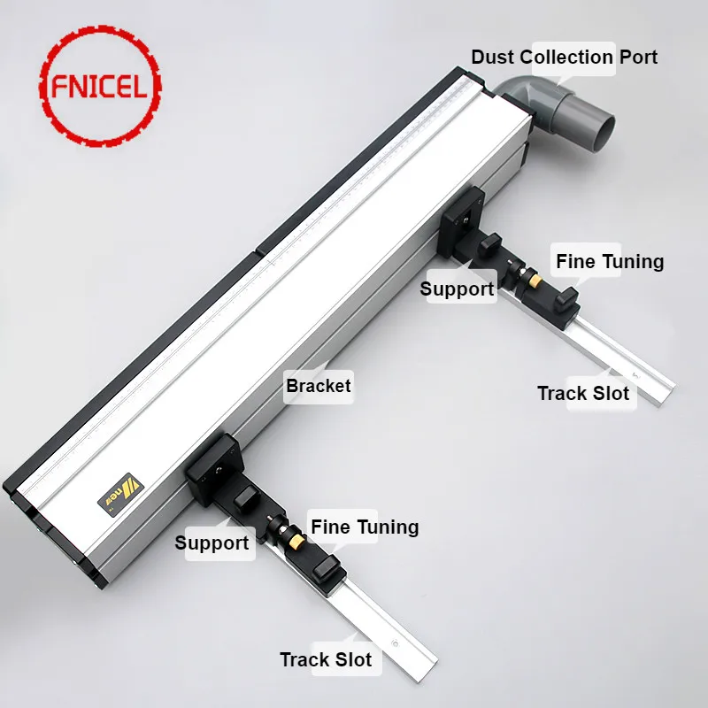 Алюминиевый профильный забор со шкалой и скользящими кронштейнами инструменты