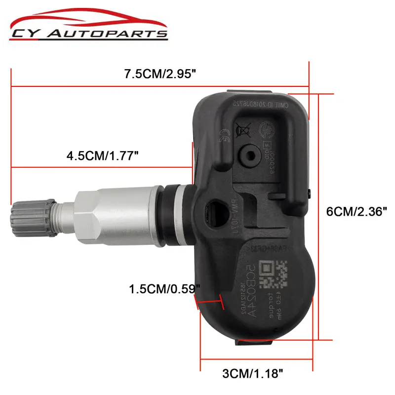 Датчик давления в шинах s датчик TPMS для Toyota Lexus 42607-33021 4260733021 42607-33011 - Цена: 657,34 руб.