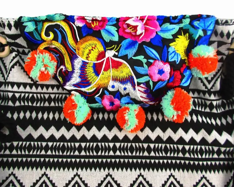 Бесплатная доставка винтажная Hmong Этническая тайская индийская сумка в стиле