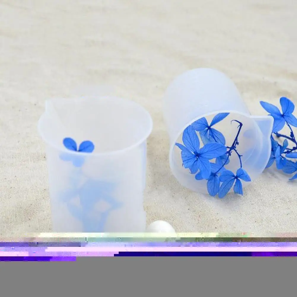 

100ML New Kitchen Measuring Cup Silicone Resin Glue Scales DIY Clear Tool With Measuring Tool P8U6