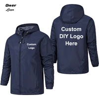 eur size spring autumn custom logo design men jacket diy print zipper coat windproof waterproof jacket unisex outdoor jackets