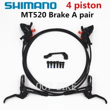 Новинка SHIMANO MT420 MT520 4 поршневой тормоз Горный велосипед Hidraulic Дисковый Тормоз MTB левый и правый MT400 2 поршневой MT401 тормоза