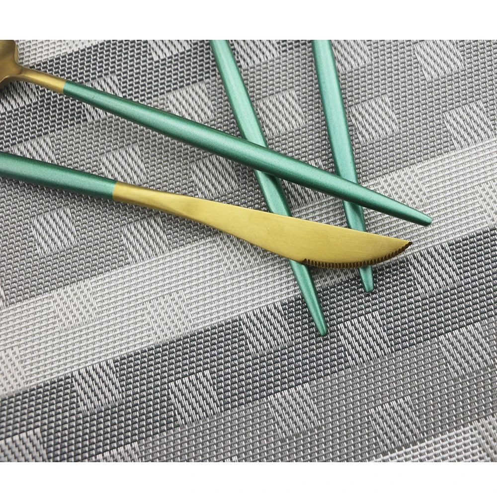 Набор столовых приборов золотистого цвета из нержавеющей стали 304 набор ножей