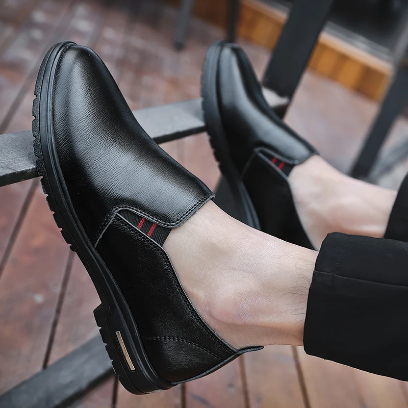 Men Loafers Shoes Spring Summer Soft Split Leather Sneakers Male Luxury Brand Flat Slip-On Big Size 38-48# Zapatos Homme | Обувь