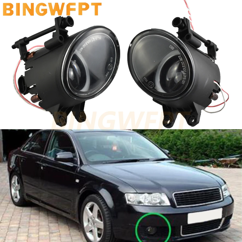 

2PCS LED Fog Light with Angel eye Daytime Running Light Fog Light Assembly For A4 B6 B7 2000 - 2008