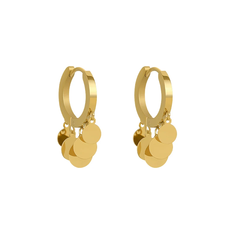 

European Womens Unusual Earrings Fashion Geometric Metal Disc Pendant Earrings For Woman Earrings 2020 Trend Jewelry Party