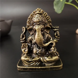 Статуэтка Ганеша скульптура Будды, слона, Бога, Ганеша статуэтки бронзовые, из смолы, ремесло для украшения дома, сада, статуи Будды