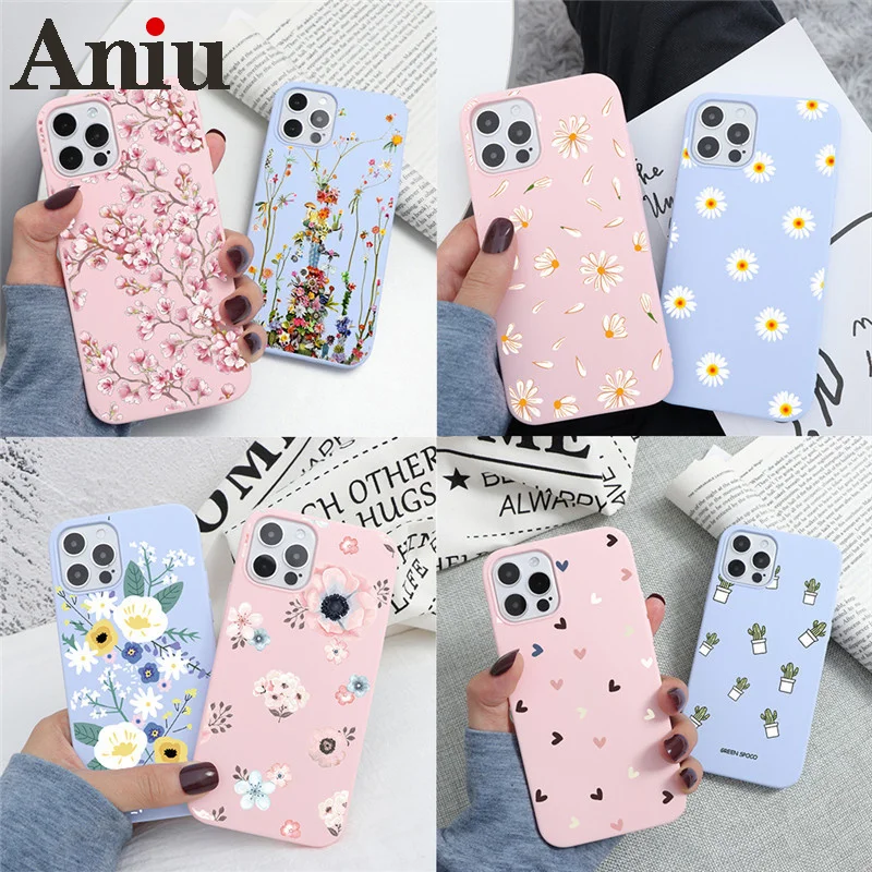

Soft TPU Phone Case For iPhone 13 12 Pro mini XS Max XR 7 8 6 6S Plus SE 2 Cactus Flower Cover For iPhone 11 Pro Shell Fundas