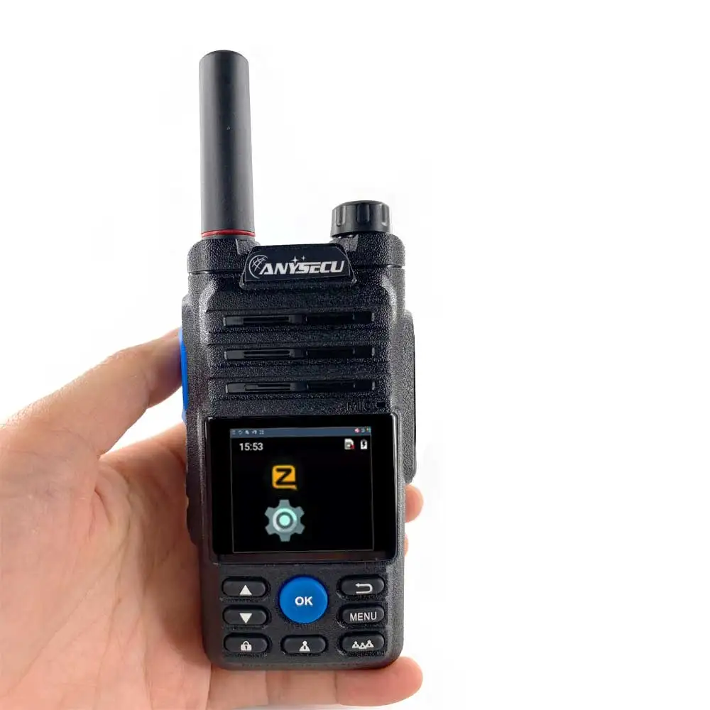 anysecu t56 4g lte network radio zello walkie talkie phone 6800mah battery mobile ham poc radio amateur android walkie talkie free global shipping
