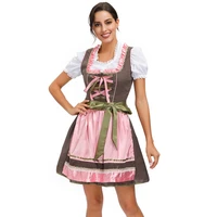 german bavarian dirndl dress adult women oktoberfest beer girl costume beer maid uniform