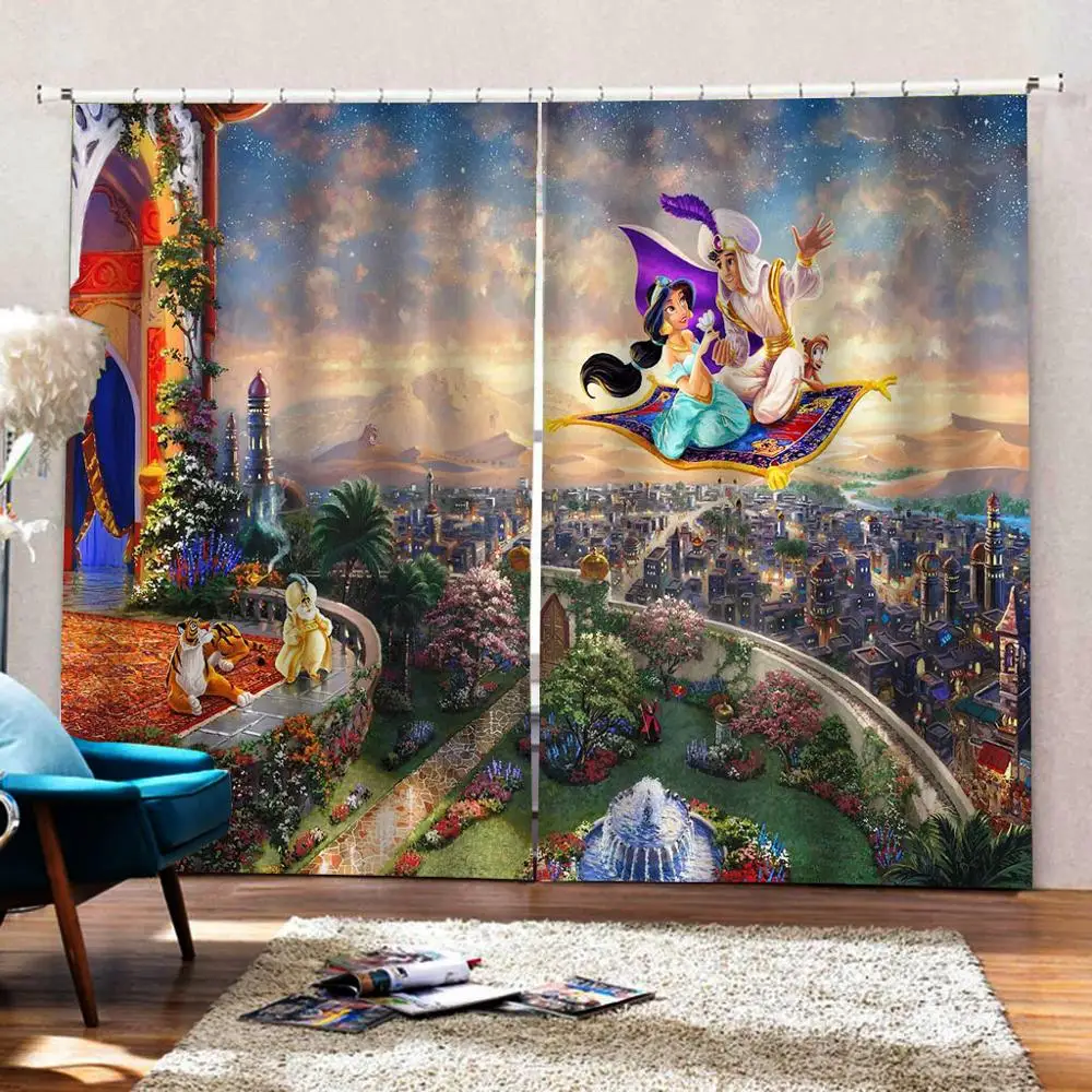 

Window Treatment European Curtain Living Room Bedroom Window Curtain Drapes Room 3D Curtain