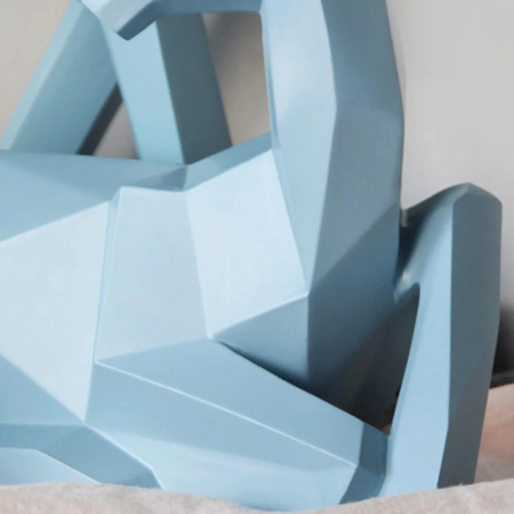 2Pcs Geometric Couple Deer Statue Elk Sculpture Figurine Home Living Room Decor | Дом и сад