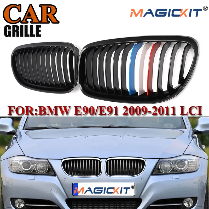 Решетка радиатора MagicKit для BMW E90/E91 LCI 3 серии 09 11 глянцевая черная M Color|Гоночные