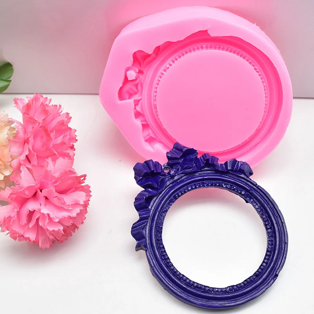 Новый европейский Стиль изображение овальная рамка Fondant Mold миниатюрный