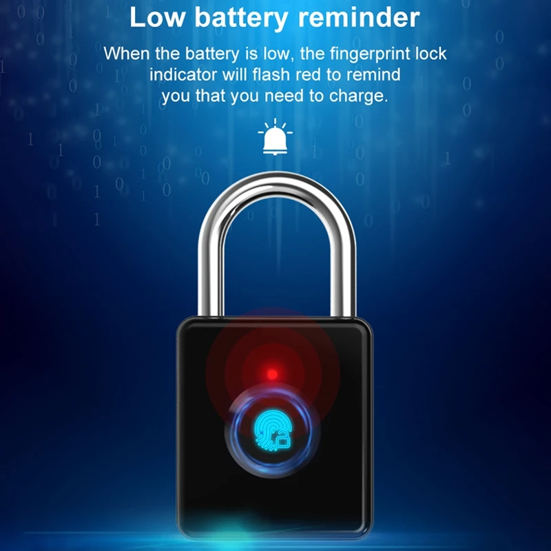 

Smart Lock Fingerprint Lock Anti-Theft Security Padlock Door Luggage
