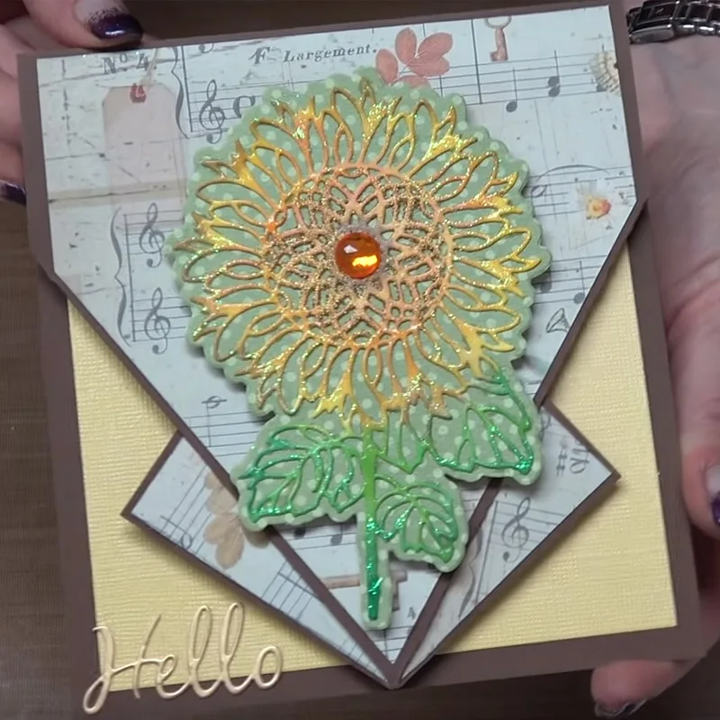 Яркий Подсолнух металла резки штампы подсолнуха порезы для изготовления карт 2020