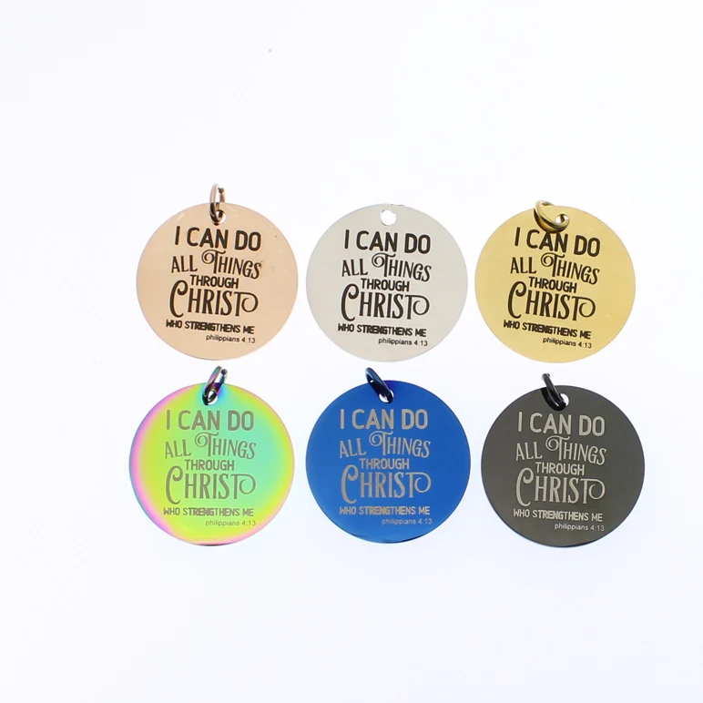 Ladyfun настраиваемая Подвеска из нержавеющей стали с Христом я могу сделать все