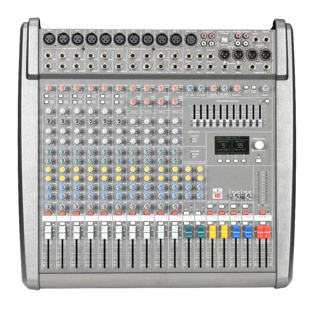 Leicozic PM1000-3/CMS1000-3 Профессиональный микшерный пульт аудио микшер усилитель 1000 Вт* 2 миксеры 48 В phantom