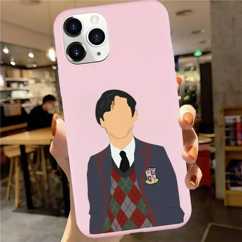 

Fundas Umbrella Academy Phone Case Pink Candy Color for iPhone 6 7 8 11 12 s mini pro X XS XR MAX Plus